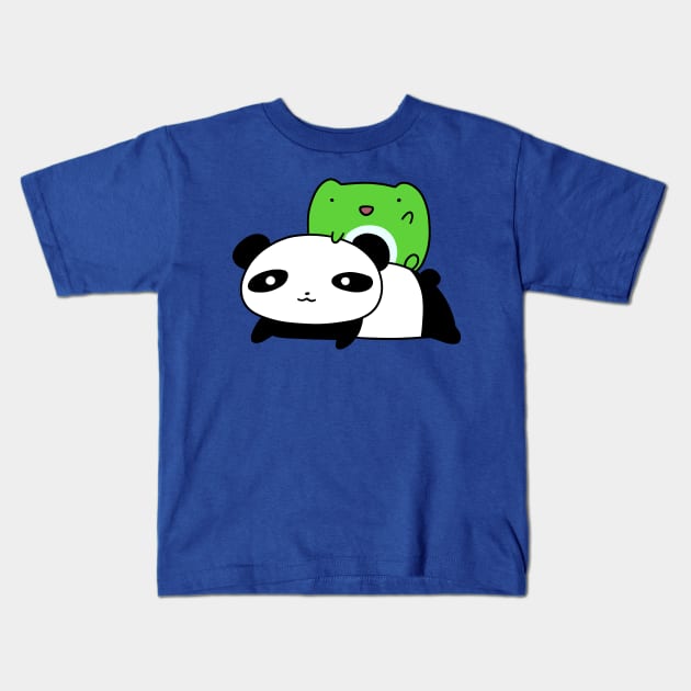 Frog and Panda Kids T-Shirt by saradaboru